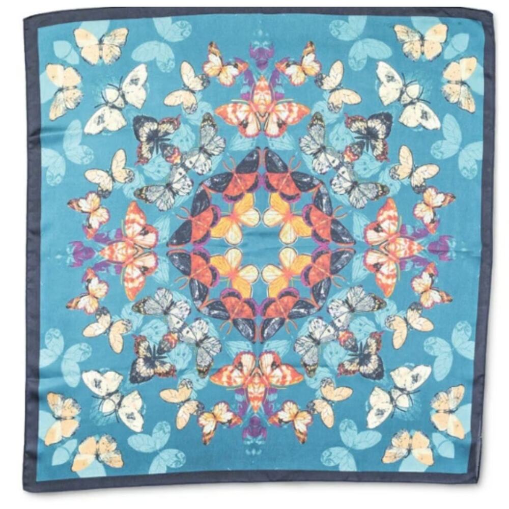 Inc International Concepts Butterfly Kaleidoscope Scarf in Teal NWT - Picture 3 of 16